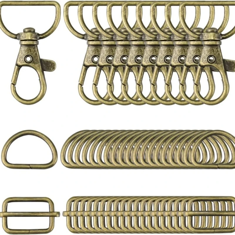 50Pieces Swivels Hook, Drings and Triglide Slide Buckles Multifunctional Metal Buckles, Swivels Hook
50Pieces Swivels Hook, Drings and Triglide Slide Buckles Multifunctional Metal Buckles, Swivels Hook