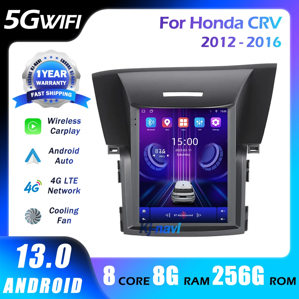 

9.7Inch Android 13 Car Radio For Honda CRV 2012 - 2016 Auto Multimedia Player Vertical GPS Carplay Stereo 5GWifi