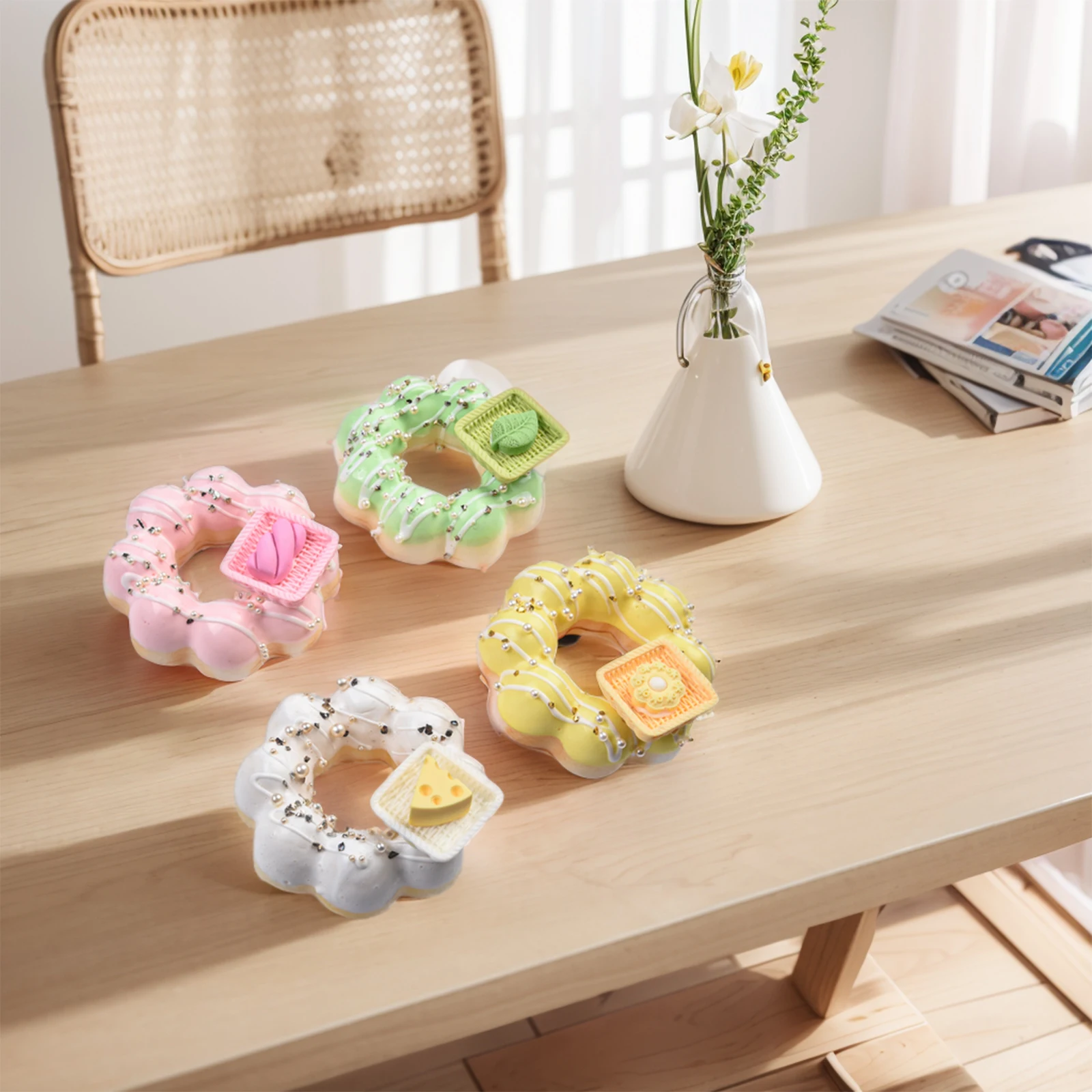 Artificial Donuts Model Simulation PU Donut Bread Photography Props For Stress Relief Slow Rebound Fake Food Fun Ornament
Artificial Donuts Model Simulation PU Donut Bread Photography Props For Stress Relief Slow Rebound Fake Food Fun Ornament