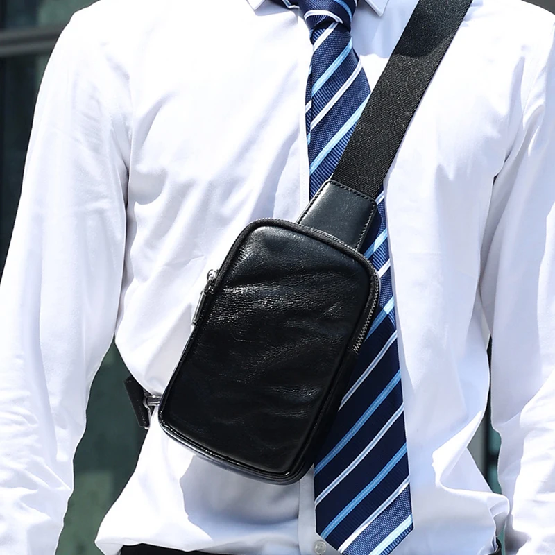 

Нагрудная сумка AETOO мужская из растительного дубления, модный брендовый саквояж кросс-боди в стиле ретро, кожаная сумка на одно плечо