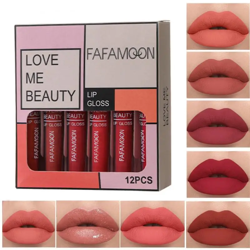 12pcs Lipstick Set Sexy Beauty Long Lasting Waterproof Lip Gloss Matte Lip Glaze Long Lasting Lip Tint Lips Makeup Kit For Women
12pcs Lipstick Set Sexy Beauty Long Lasting Waterproof Lip Gloss Matte Lip Glaze Long Lasting Lip Tint Lips Makeup Kit For Women