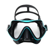 Diving Mask Swimming Goggles Scuba Snorkel Silicone Skirt Tempered Glass Panoramic HD For Adult Youth Anti-Fog with Nose Cover