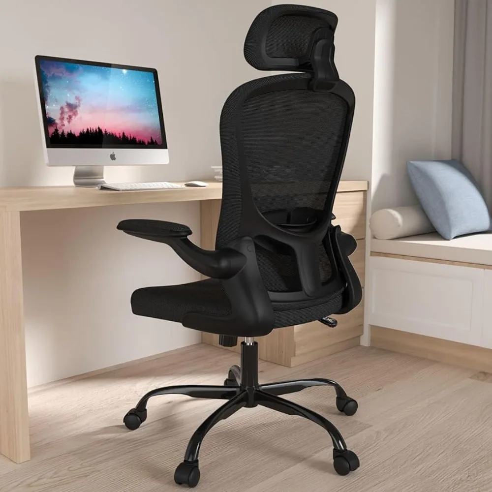 High Back Ergonomic Desk Chair Breathable Mesh Desk Chair With Adjustable Lumbar Support and Headrest Office Furniture
High Back Ergonomic Desk Chair Breathable Mesh Desk Chair With Adjustable Lumbar Support and Headrest Office Furniture