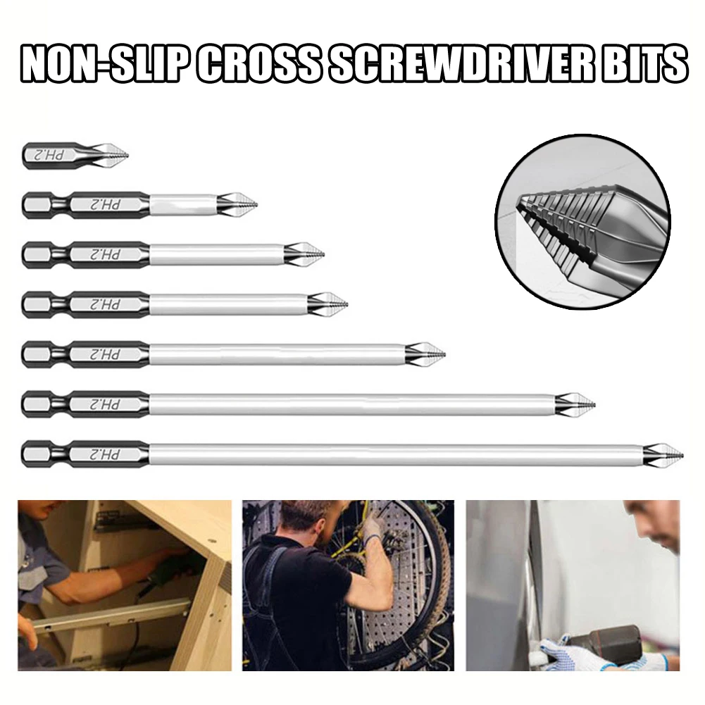 1pcs 25-150mm PH2 Cross Head Screwdriver Hex Shank Drill Bit Magnetic NonSlip Long Reach Precision Screw Bit Electric Tools
1pcs 25-150mm PH2 Cross Head Screwdriver Hex Shank Drill Bit Magnetic NonSlip Long Reach Precision Screw Bit Electric Tools