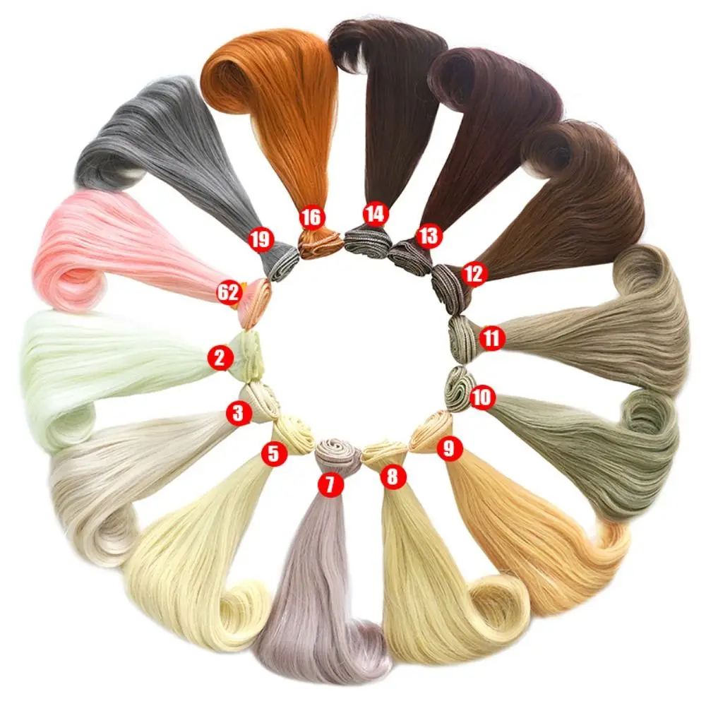 Chemical Fiber Doll Chemical Fiber Wig Soft Silk Gradient Color Msiredoll Bjd Wig Accessories Buttoned in Hair Colorful 
Chemical Fiber Doll Chemical Fiber Wig Soft Silk Gradient Color Msiredoll Bjd Wig Accessories Buttoned in Hair Colorful