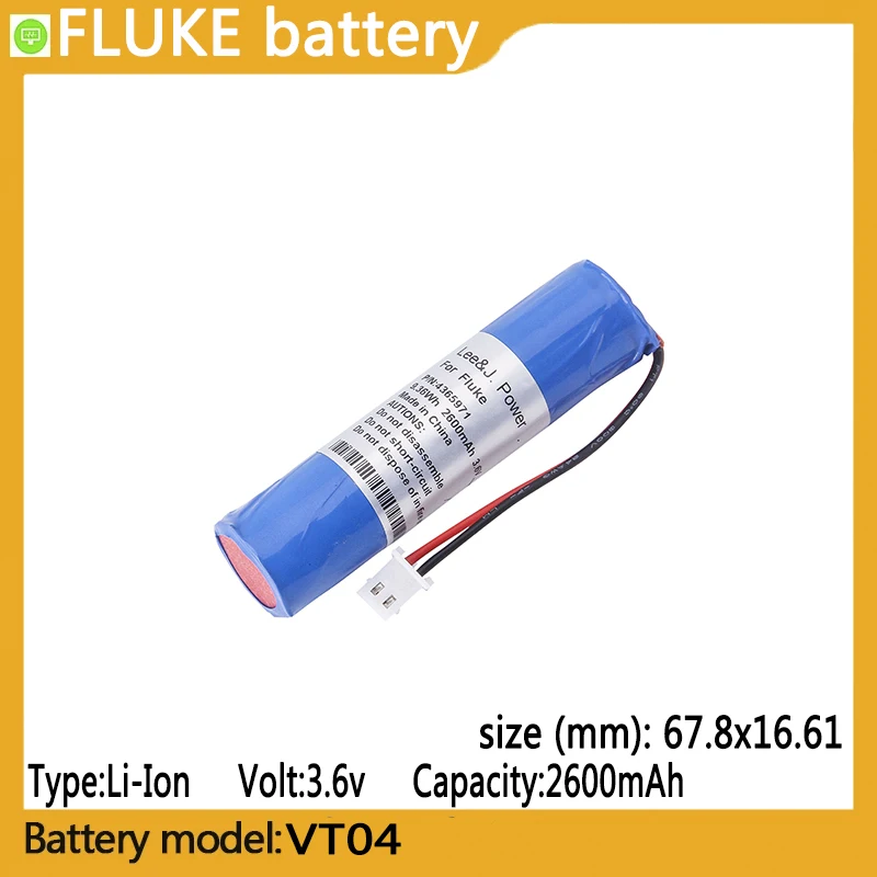 

VT04 Cpacity2600mAh. 3.6V li-ion battery, suitable VT04, VT04A, VT02, Infrared Thermometer，thermalimager，oscilloscope