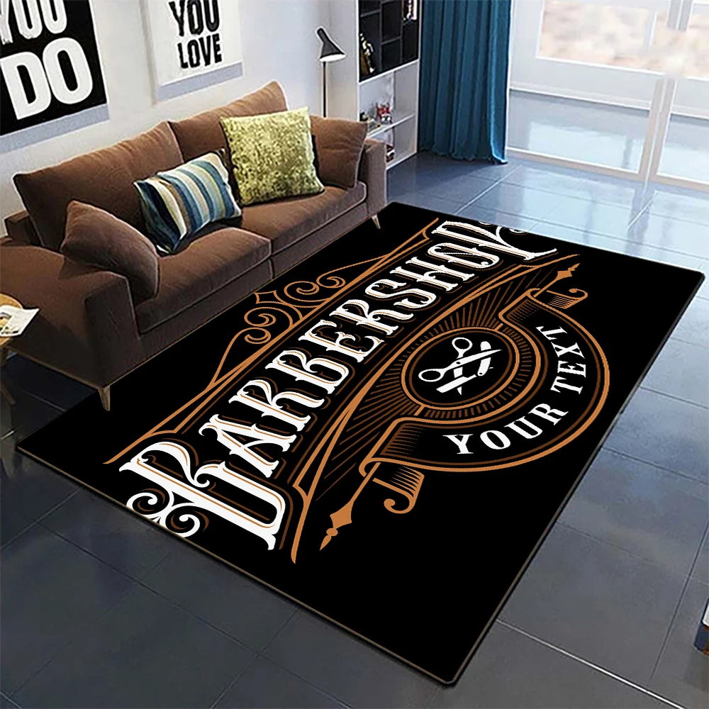 Generic Sign Expert Barber Shop Carpet for Living Room Home Decoration Sofa Table Large Area