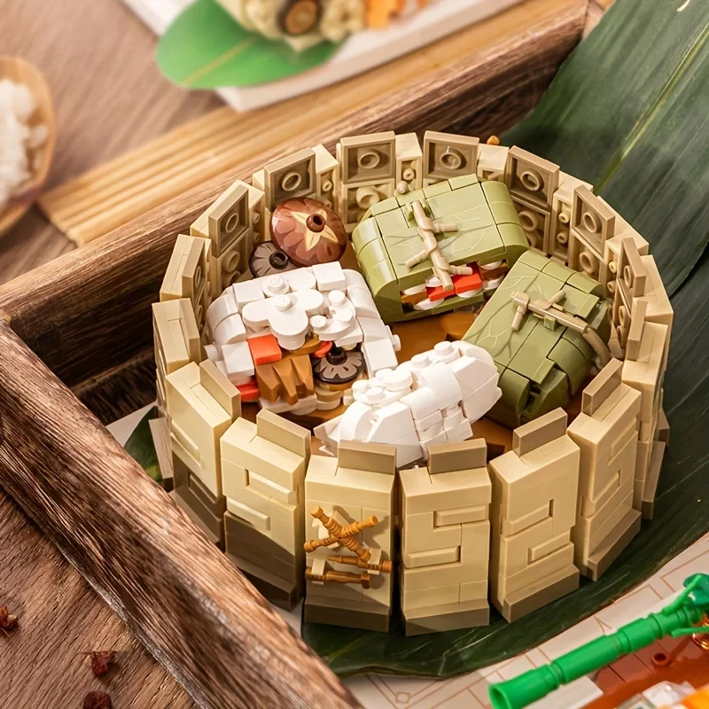 Creative Chinese Morning Tea Snack Building Blocks Dumplings Buns Teapot Food Model Bricks Set Children DIY Toys Holiday Gifts Creative Chinese Morning Tea Snack Building Blocks Dumplings Buns Teapot Food Model Bricks Set Children DIY Toys Holiday Gifts