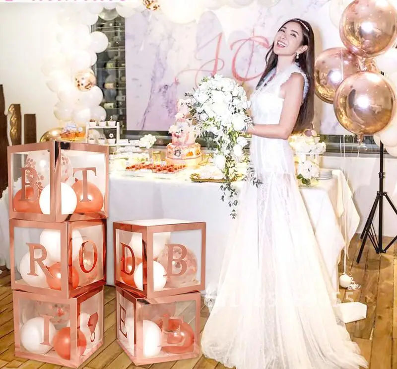 Rose Gold Balloon Box Bridal Bride Baby Shower Decoration Rustic Wedding Love Engagement Bachelorette Party Hen Party Deco
Rose Gold Balloon Box Bridal Bride Baby Shower Decoration Rustic Wedding Love Engagement Bachelorette Party Hen Party Deco