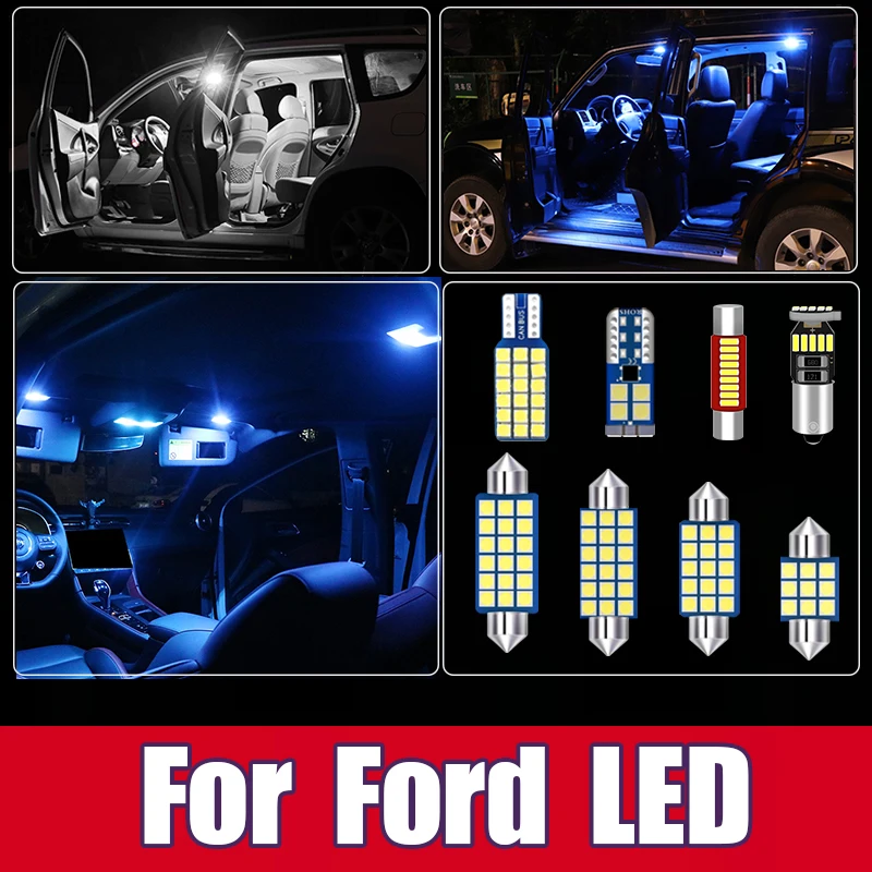 

For Ford Explorer Kuga Escape Edge Ecosport Mondeo 4 5 MK4 MK5 Focus MK1 MK2 MK3 Fiesta MK7 MK8 F150 Car LED Lights Accessories