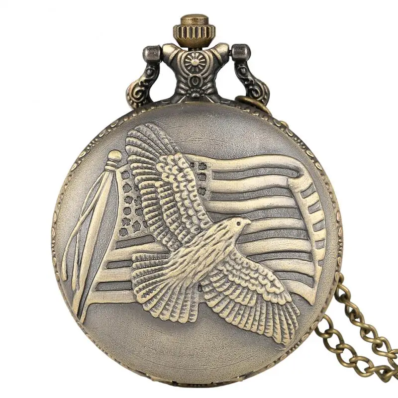 

Antique Carved Peace Dove Pattern Design Quartz Pocket Watch Fobs and Chains steampunk pocket watch ideas for Peace Enthusiasts