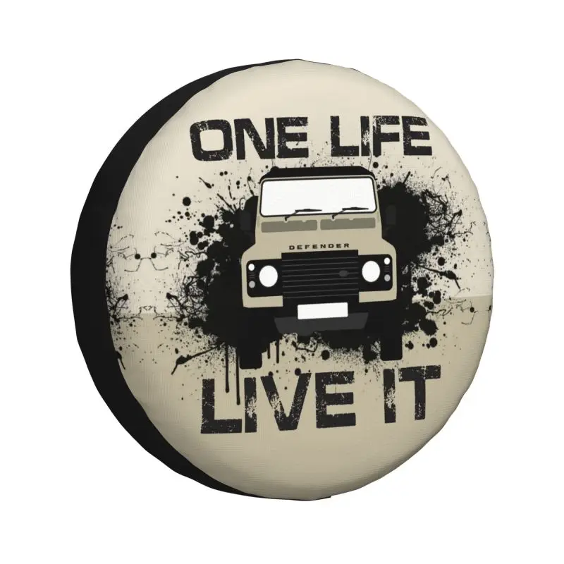 

One Life Live It Spare Wheel Tire Cover for Mitsubishi Pajero Jeep RV SUV 4WD 4x4 Vehicle Accessories 14" 15" 16" 17"