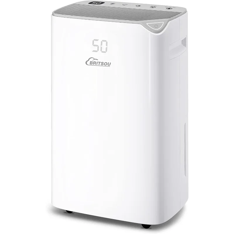 

Dehumidifier 3500 Sq. Ft BRITSOU 50 Pint Dehumidifiers for Home Basements, with Drain Hose for Medium to Large Room