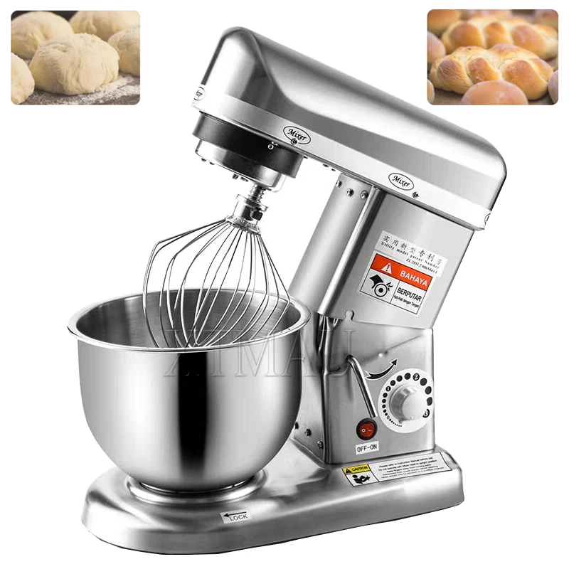

Stainless Steel Electric Chef Stand Food Mixer Automatic Whisk Eggs Beater Cream Blender Cake Bread Dough Kneading Machine