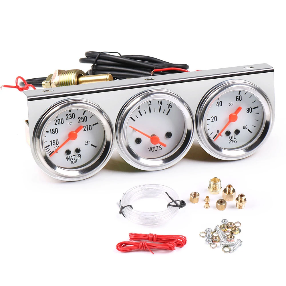 Car Modified Instrument 52mm Mechanical Water Temperature Oil Pressure Voltage Three-in-one Triple Meter Combination Meter
Car Modified Instrument 52mm Mechanical Water Temperature Oil Pressure Voltage Three-in-one Triple Meter Combination Meter