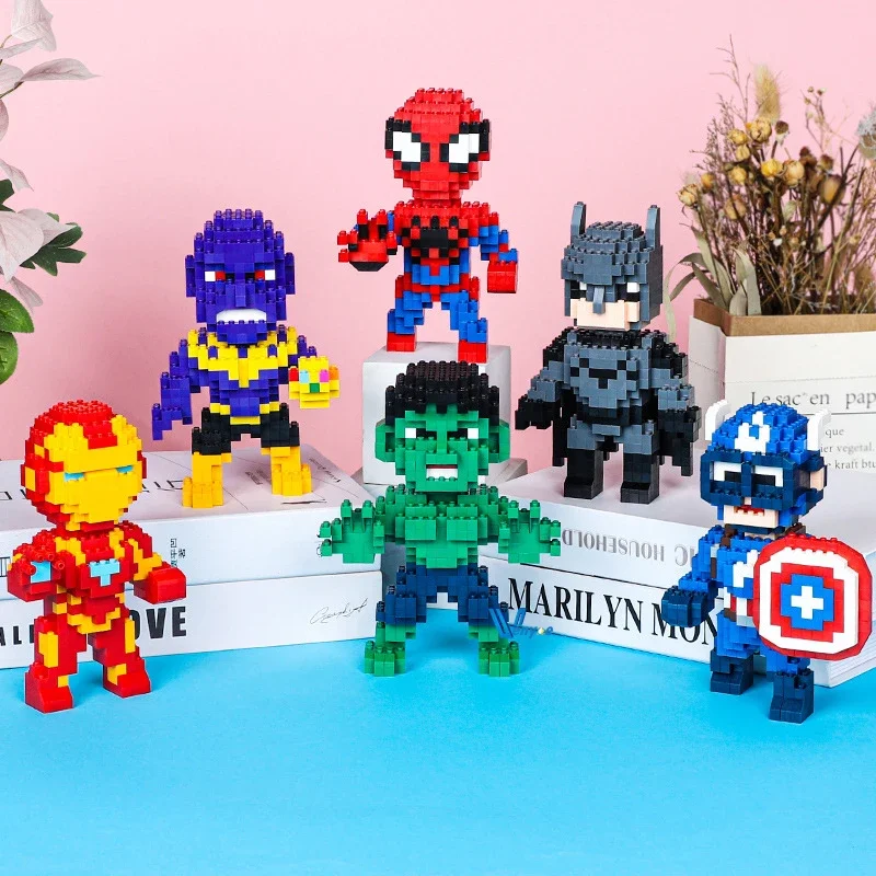 Микро строительные блоки Marvel Бэтмен Человек-паук Железный человек танос модель Халк мини кирпич Капитан Америка Игрушки для рождественского подарка
Микро строительные блоки Marvel Бэтмен Человек-паук Железный человек танос модель Халк мини кирпич Капитан Америка Игрушки для рождественского подарка
