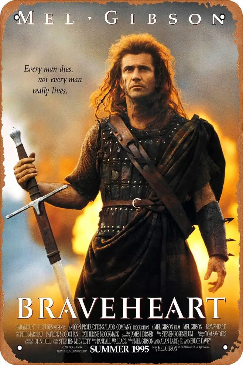 Braveheart ретро-постер к фильму металлический знак винтажный жестяной знак для кафе бара домашний декор стен 12X8 дюймов
Braveheart ретро-постер к фильму металлический знак винтажный жестяной знак для кафе бара домашний декор стен 12X8 дюймов
