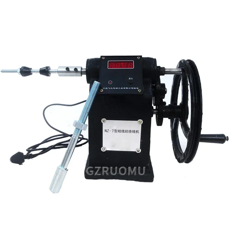 

NZ-7 Manual Thick Wire Diameter Winding Machine Electronic Digital Display Precise Counting Small Hand Crank Coil Winding Tool