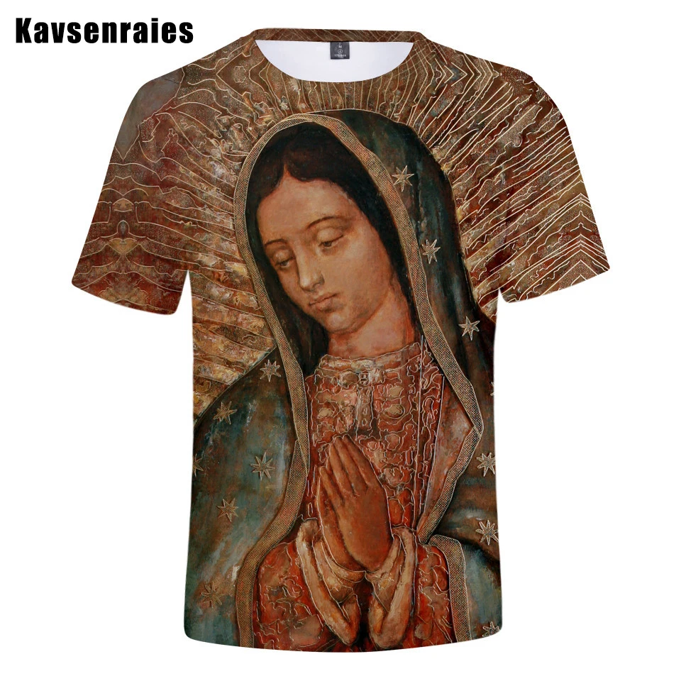 Guadalupe Virgin Mary Catholic Men's T-shirt Unisex Fashion Casual 3D Print T Shirt Summer Harajuku Streetwear Oversized Tops
Guadalupe Virgin Mary Catholic Men's T-shirt Unisex Fashion Casual 3D Print T Shirt Summer Harajuku Streetwear Oversized Tops