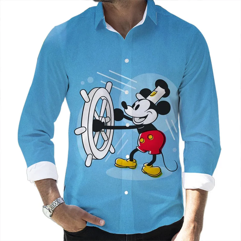 2022 Fall Hot Sale Disney Cartoon Casual 3D Printed Long Sleeve Lapel Shirt Slim Fit Mickey Brand Men's Top
2022 Fall Hot Sale Disney Cartoon Casual 3D Printed Long Sleeve Lapel Shirt Slim Fit Mickey Brand Men's Top