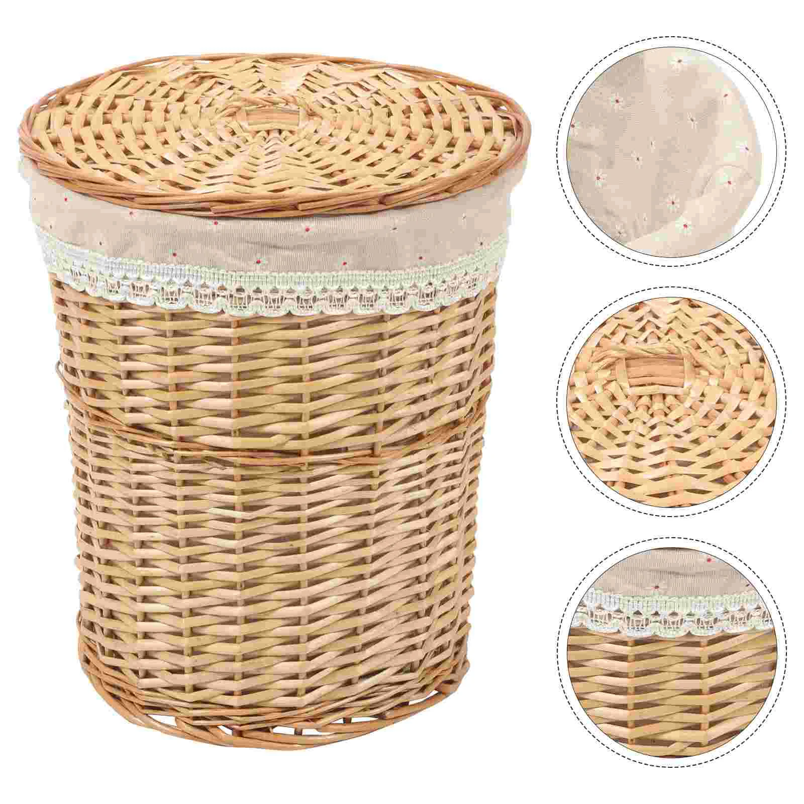 Laundry Basket with Lid Woven Storage Desktop Decorative Toilet Paper Home Container Organizing Hamper Child
Laundry Basket with Lid Woven Storage Desktop Decorative Toilet Paper Home Container Organizing Hamper Child