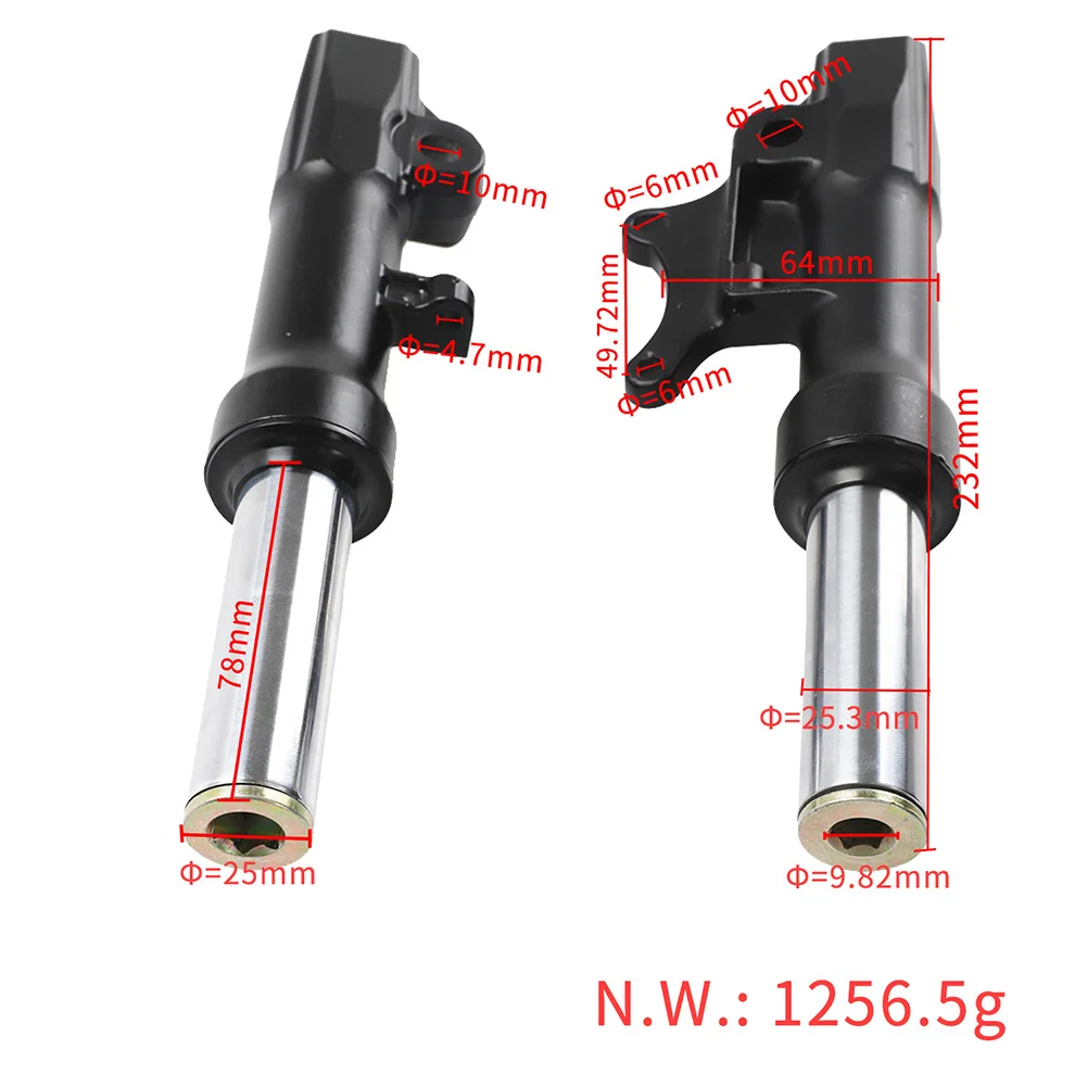 Electric Scooter Shock Absorber 10 Inch 232*25.3mm Black Front Wheel Retrofit High Strength Stainless Steel High Performance
Electric Scooter Shock Absorber 10 Inch 232*25.3mm Black Front Wheel Retrofit High Strength Stainless Steel High Performance