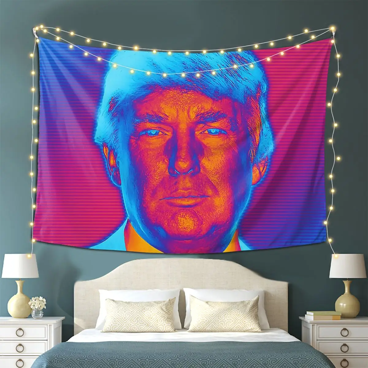 

Художественный гобелен с изображением президента Трампа, декоративное искусство, эстетические гобелены для гостиной, спальни, Декор для дома, настенная ткань, Настенная подвеска