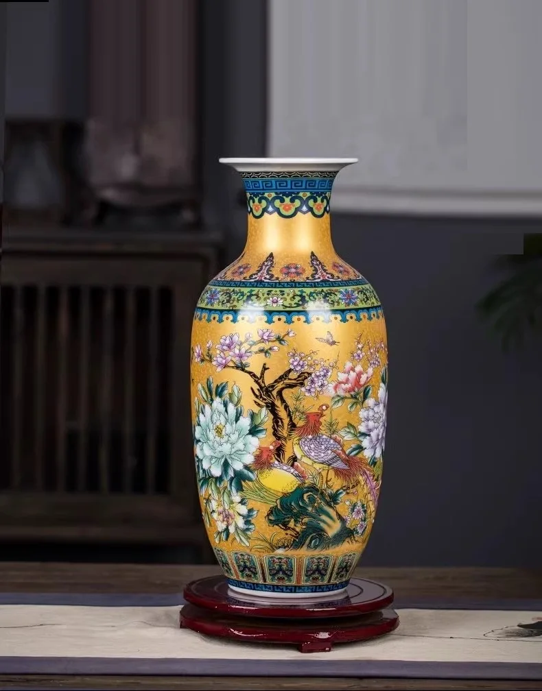 

Керамика Цзиндэчжэнь, эмалированные цветные вазы в китайском стиле, домашний декор, гостиная, антикварная стойка, вставка ВАЗ