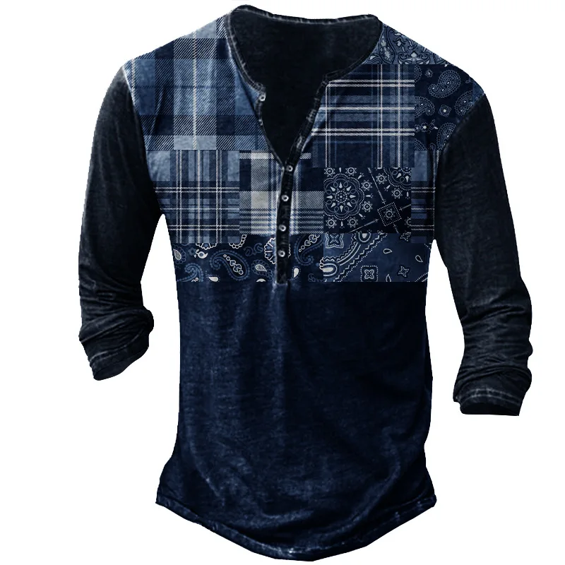 Vintage Men's T-Shirts Cotton Shirt Ethnic 3D Printed Long Sleeve Casual Henley Shirt Oversized Clothing Tops Tee Shirt Man Punk
Vintage Men's T-Shirts Cotton Shirt Ethnic 3D Printed Long Sleeve Casual Henley Shirt Oversized Clothing Tops Tee Shirt Man Punk