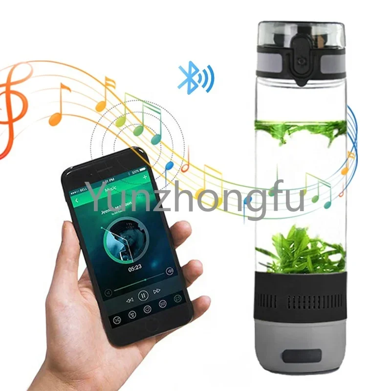

2023 17oz Outdoor Camping Cycling Hiking Tritan Coffee Water Bottle with Bluetooth TF Loud Speaker