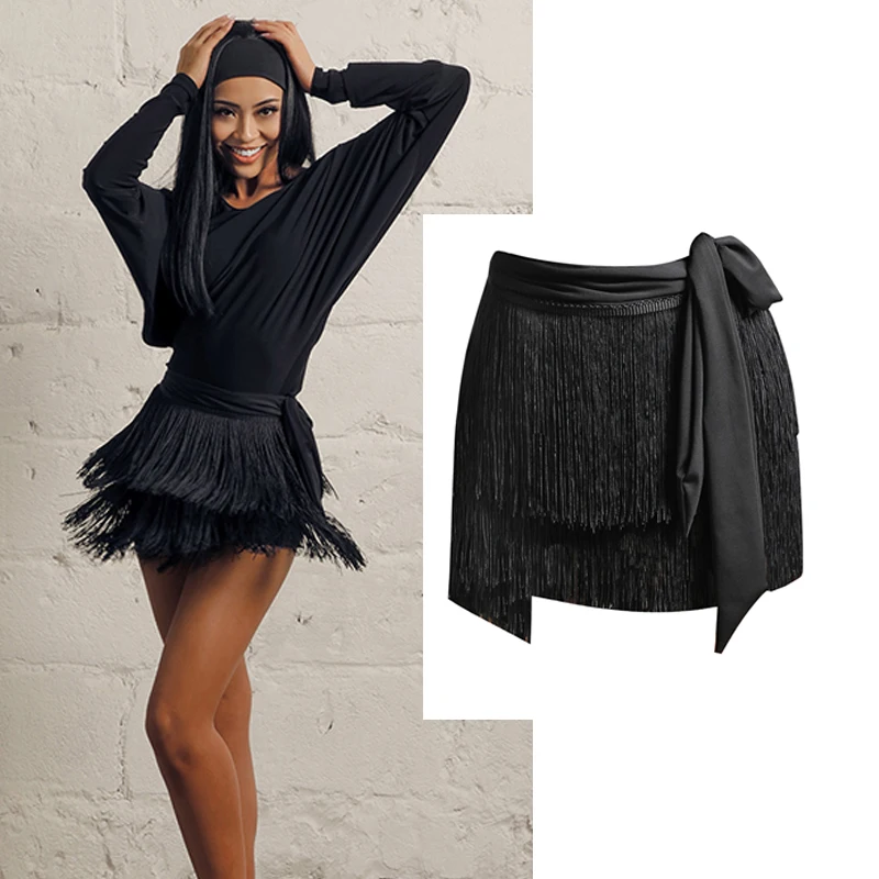 Latin Dance Costumes For Women Black Fringe Tassel Skirt Sexy Loose Tops Professional Latin Dance Skirts Practice Clothes SL2222
Latin Dance Costumes For Women Black Fringe Tassel Skirt Sexy Loose Tops Professional Latin Dance Skirts Practice Clothes SL2222