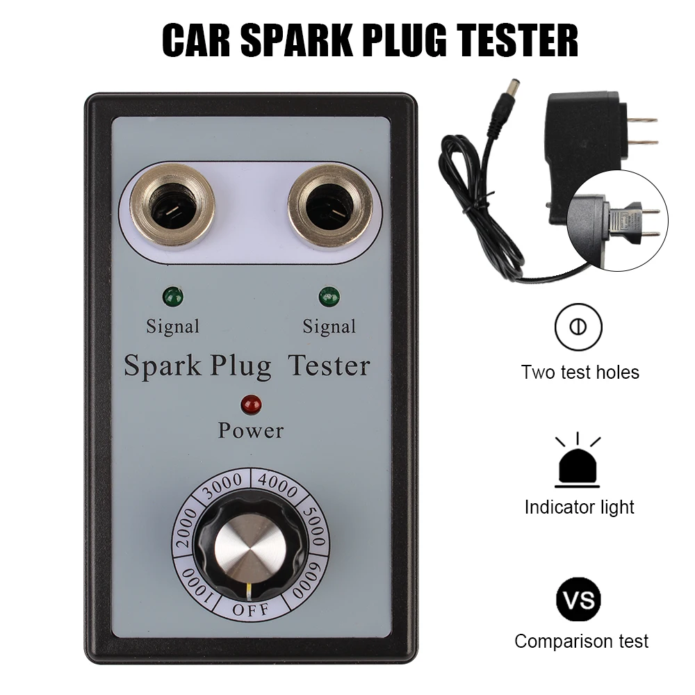 

Ignition System Tester Automotive Coil Detector Car Spark Tester Spark Plug Tester Dual Hole Tester Wire Diagnostic Test Tool