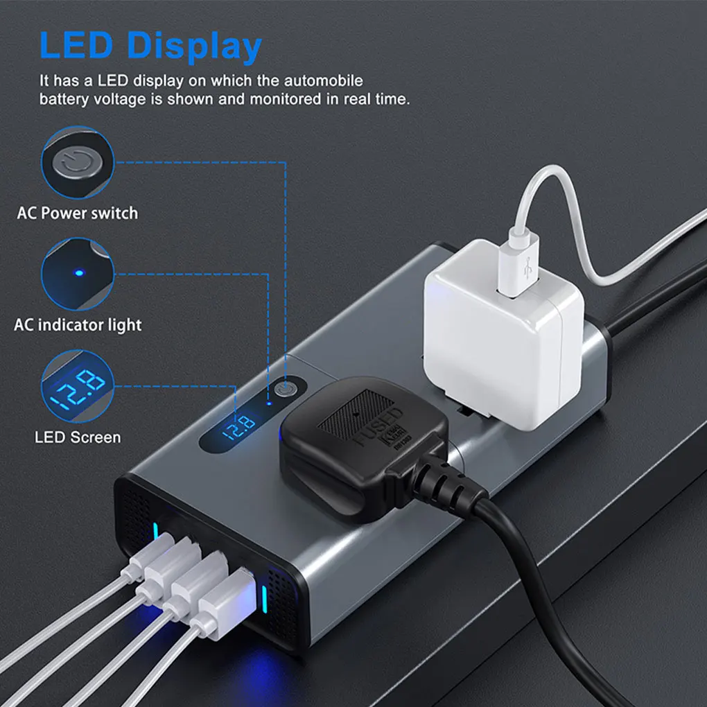 Car Converter Universal Power Transformer 12v 24v To 220v Inverter Power Converter
Car Converter Universal Power Transformer 12v 24v To 220v Inverter Power Converter