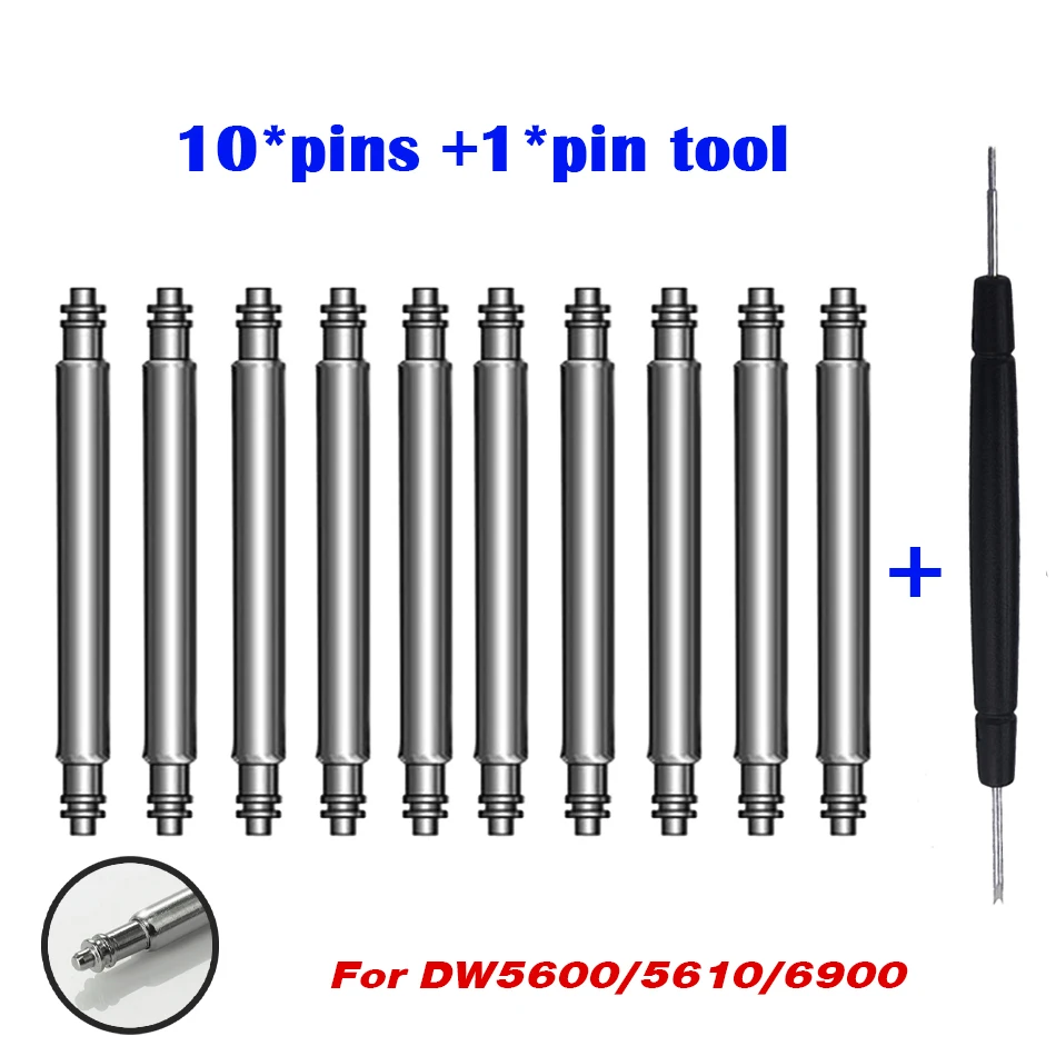 Watch Strap Connector Pins 2mm/1.8mm Diameter for DW5600/5610/9052 DW6900 Silicone Metal Band Steel Spring Bars 16.5mm 16.3mm
Watch Strap Connector Pins 2mm/1.8mm Diameter for DW5600/5610/9052 DW6900 Silicone Metal Band Steel Spring Bars 16.5mm 16.3mm