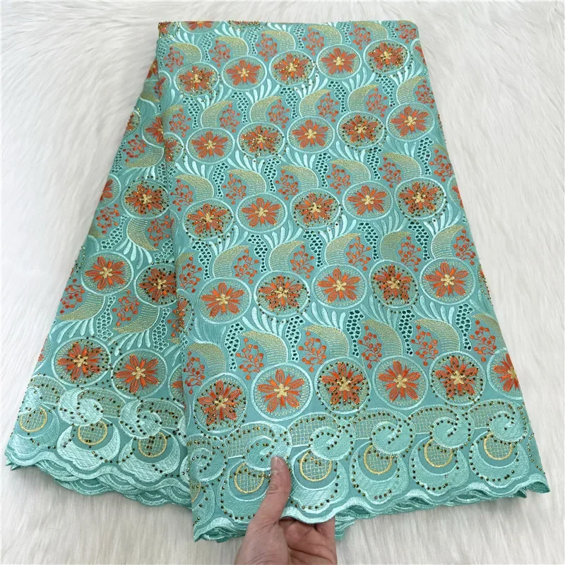 5 yard Swiss lace fabric With stones beaded embroidery African 100% cotton fabrics Swiss voile lace popular Dubai style 7L011101
5 yard Swiss lace fabric With stones beaded embroidery African 100% cotton fabrics Swiss voile lace popular Dubai style 7L011101
