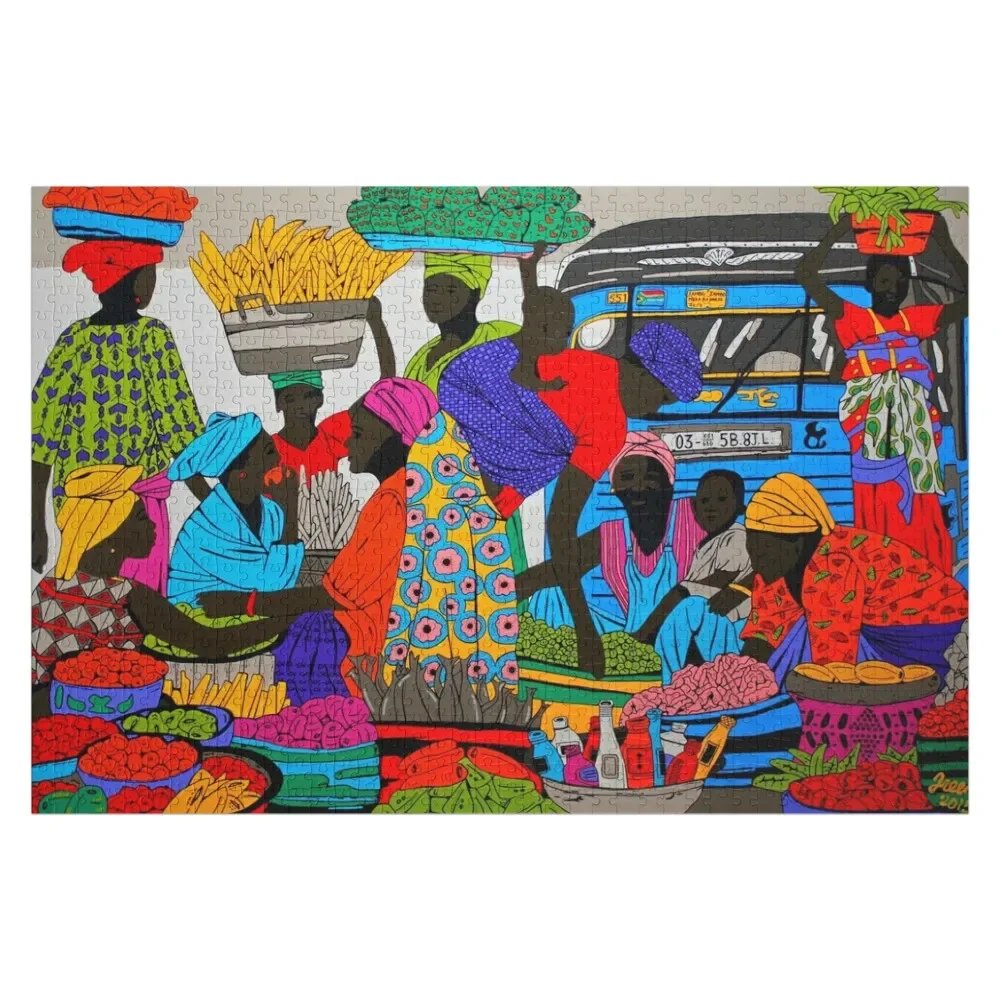 

African marketplace 2 Jigsaw Puzzle Works Of Art Personalized Toy Puzzle