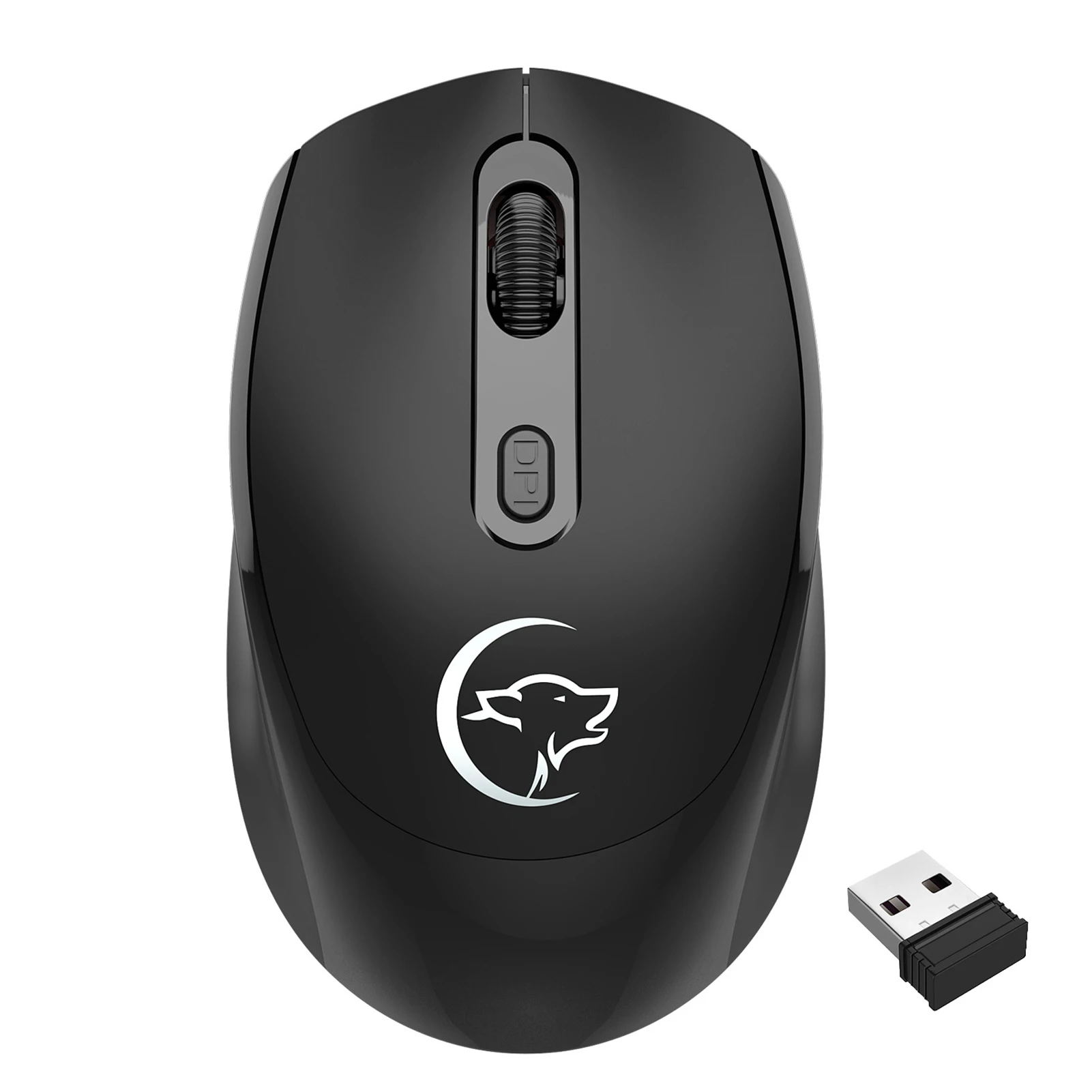 

2.4G Wireless Mouse Metal Noiseless Silent Click Optical 2400dpi Mouse Rechargeable 2 Keys Gaming Mouse For Computer Laptop PC