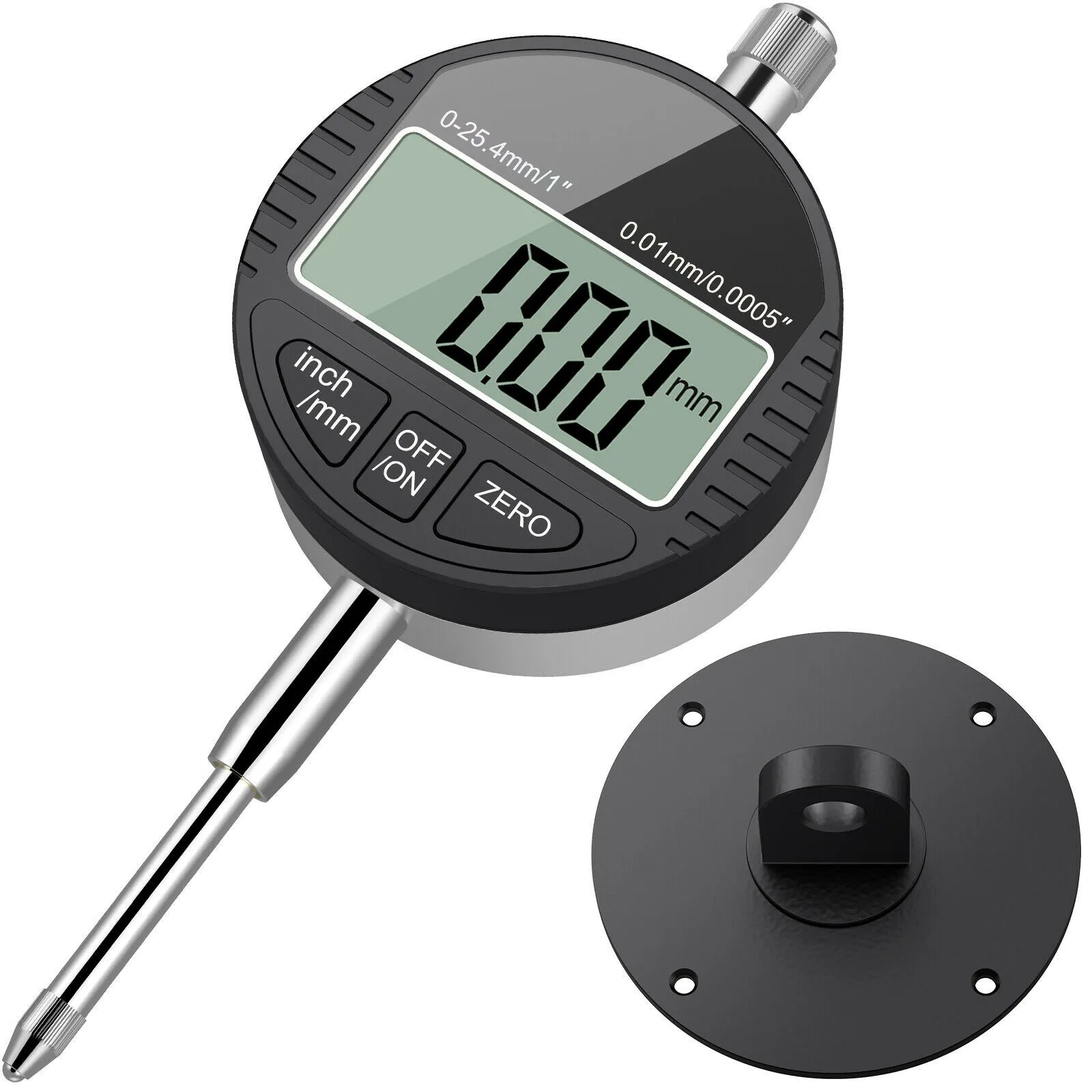 0-12.7mm 0-25.4mm Digital Dial Test Indicator DTI Clock Precision 0.01mm 3 Digit LCD Display Switchable Millimeters Inches
0-12.7mm 0-25.4mm Digital Dial Test Indicator DTI Clock Precision 0.01mm 3 Digit LCD Display Switchable Millimeters Inches