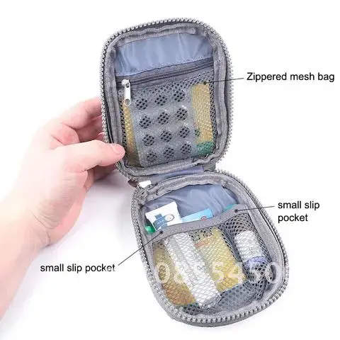 

Portable Outdoor Travel Camping Survival Bag 1Pcs Cationic Fabric Multipurpose Pill Medicine Storage Mini Kit