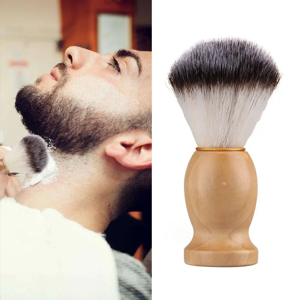 

Beauty Makeup Wood Handle Razor Brushes Men's Shaving Brush Mustache Facial Beard Cleaning Badger Hair