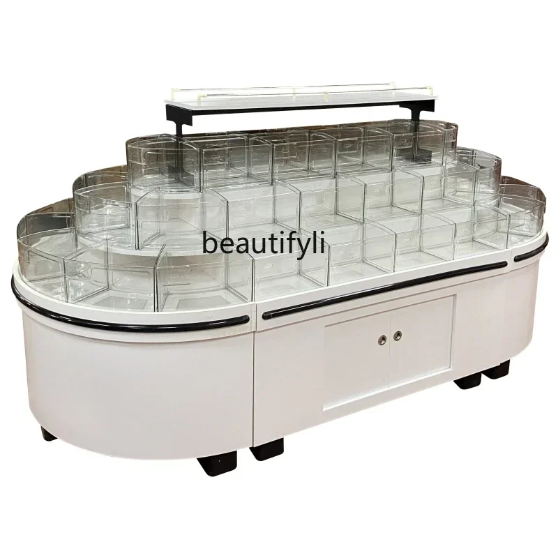 Wooden Scattered Food Display Cabinet Bulk Snack Shelf Wedding Shop Candy Biscuit round Display Cabinet White
Wooden Scattered Food Display Cabinet Bulk Snack Shelf Wedding Shop Candy Biscuit round Display Cabinet White