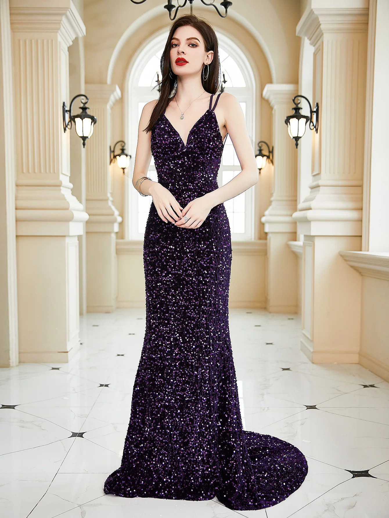 Sexy Spaghetti Sequin Mermaid Maxi Dress For Women 2023 Sleeveless Deep V-neck Evening Party Gown Night Club Cocktail Dresses
Sexy Spaghetti Sequin Mermaid Maxi Dress For Women 2023 Sleeveless Deep V-neck Evening Party Gown Night Club Cocktail Dresses