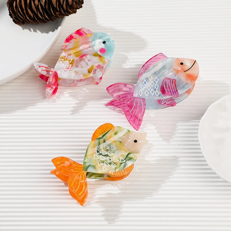 2024 Original Design Cartoon Goldfish Hair Claw Clips Cute Fish Acetate Hair Clips Accessories Jewelry Gift Headwear For Women
2024 Original Design Cartoon Goldfish Hair Claw Clips Cute Fish Acetate Hair Clips Accessories Jewelry Gift Headwear For Women