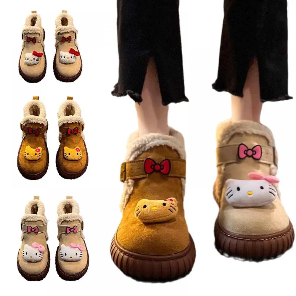 Женские зимние ботинки с мультяшным принтом Hello Kitty, осень и зима, кавайная хлопковая обувь Sanrio, модная плюшевая теплая обувь на толстой подошве с аниме
Женские зимние ботинки с мультяшным принтом Hello Kitty, осень и зима, кавайная хлопковая обувь Sanrio, модная плюшевая теплая обувь на толстой подошве с аниме