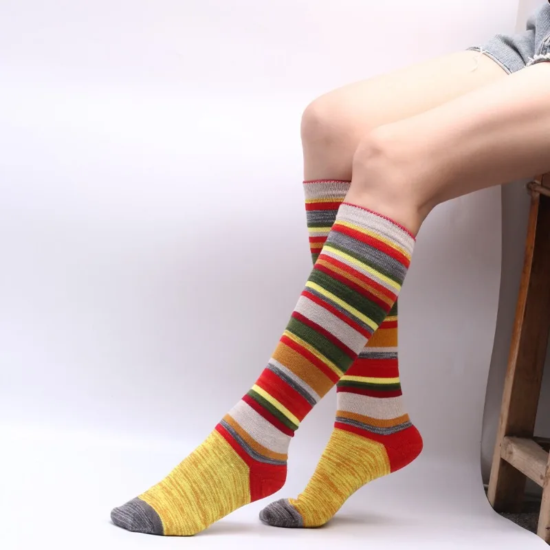 Colorful Stripes Long Socks Christmas Cotton Knee Stockings Women Girls Casual Winter Warm High Tube Leggings Unisex Hosiery
Colorful Stripes Long Socks Christmas Cotton Knee Stockings Women Girls Casual Winter Warm High Tube Leggings Unisex Hosiery