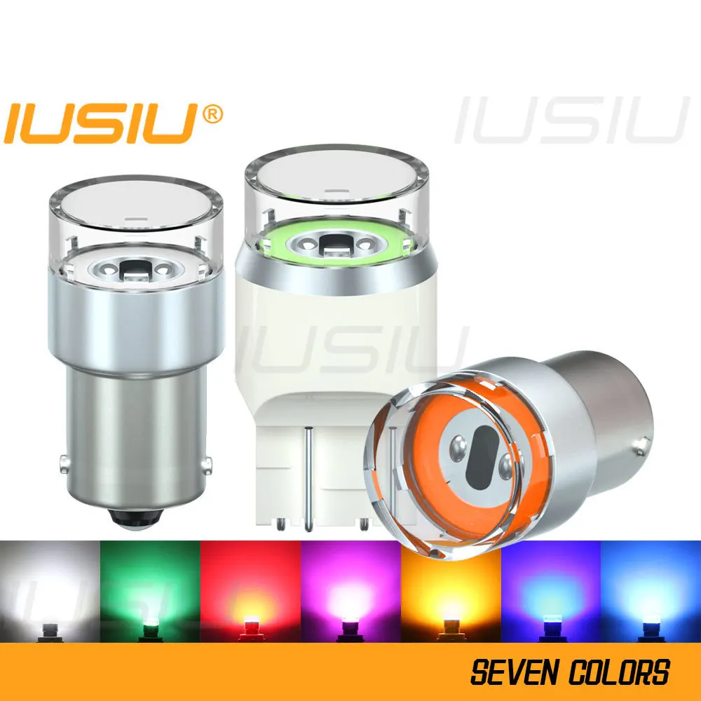 

IUSIU 1x 12V 24V Strobe P21W 1156 1157 T20 7443 7440 BAY15D BA15S R10W P21/5W W21W Truck Flash Car Led Light Signal Bulb Lamp