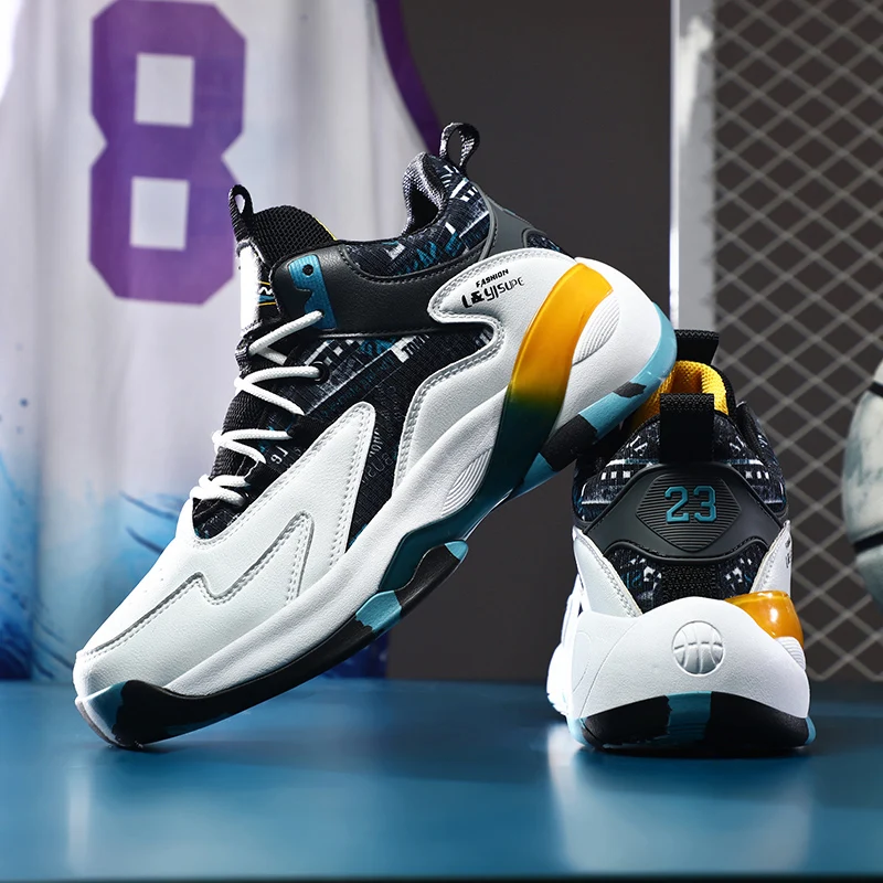 Men's Basketball Shoes Basketball Sneakers Anti-skid High-top Couple Breathable Man Basketball Boots
Men's Basketball Shoes Basketball Sneakers Anti-skid High-top Couple Breathable Man Basketball Boots