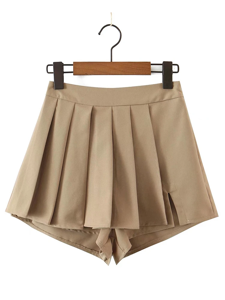 YENKYE 2022 Fashion Women Vintage Solid Pleated Skirt Ladies Side Zipper High Waist Short Culottes Summer Jupe
YENKYE 2022 Fashion Women Vintage Solid Pleated Skirt Ladies Side Zipper High Waist Short Culottes Summer Jupe
