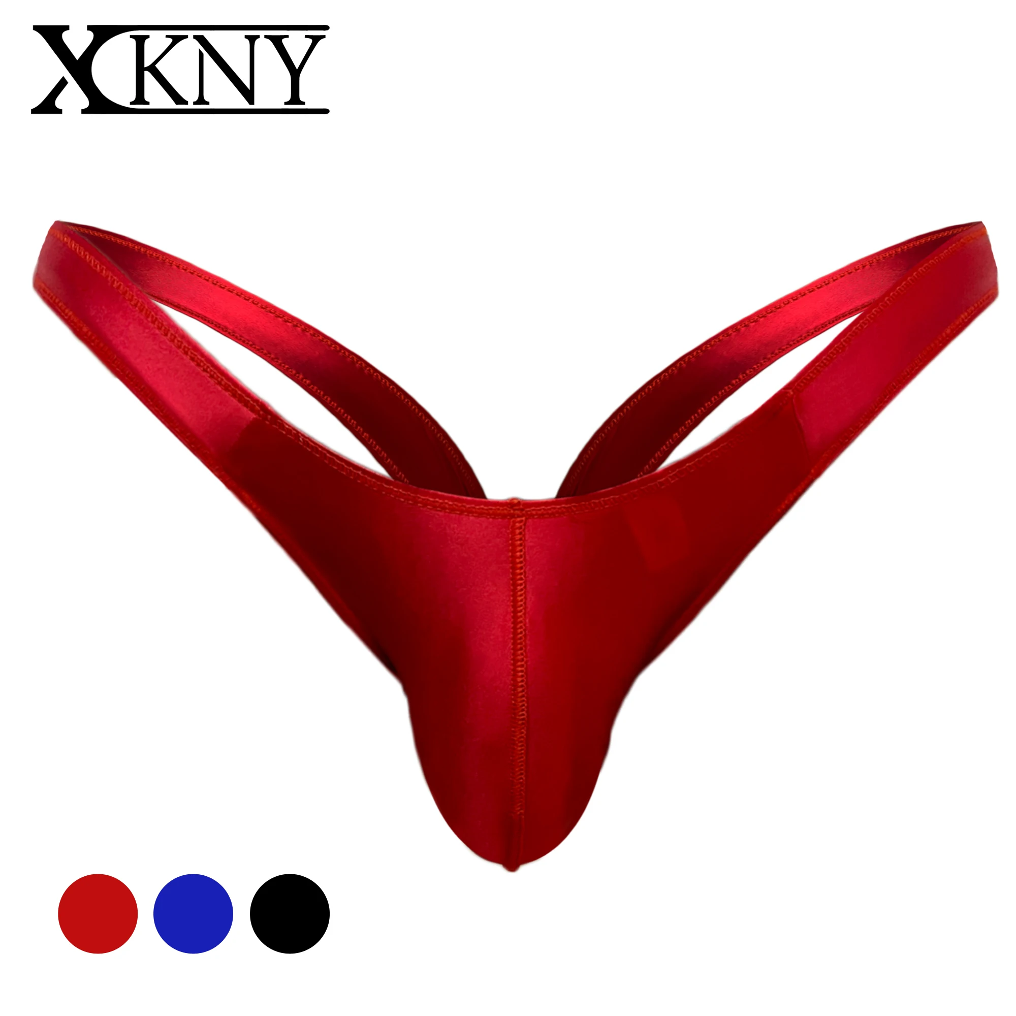 

XCKNY Large Waist Men's Glossy thong Tighten the buttocks Underwear Silk High Elastic Underwear Men's Bikini