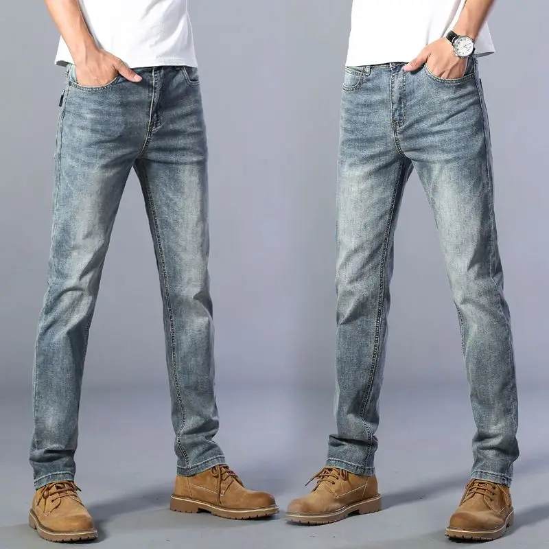 Men Clothing New Casual High-grade Jeans Slim Wear Straight Pants Temperament Trend Fashion Versatile Men's Pants Smoky Gray
Men Clothing New Casual High-grade Jeans Slim Wear Straight Pants Temperament Trend Fashion Versatile Men's Pants Smoky Gray